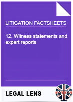 12. Witness statements and expert reports