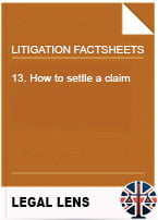 13. How to settle a claim