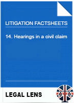 14. Hearings in a civil claim