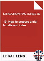 15. How to prepare a trial bundle and index