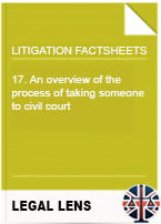 17. An overview of the process of taking someone to civil court