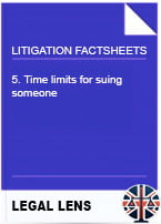 5. Time limits for suing someone