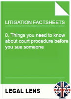 8. Things you need to know about court procedure before you sue someone